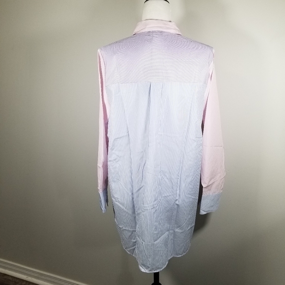 Alia Multi-Color Stripped Button Down Short Shirt Dress - Picture 5 of 8